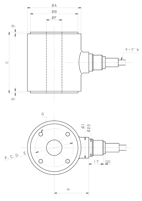TC-KR(T)-G 外形寸法図